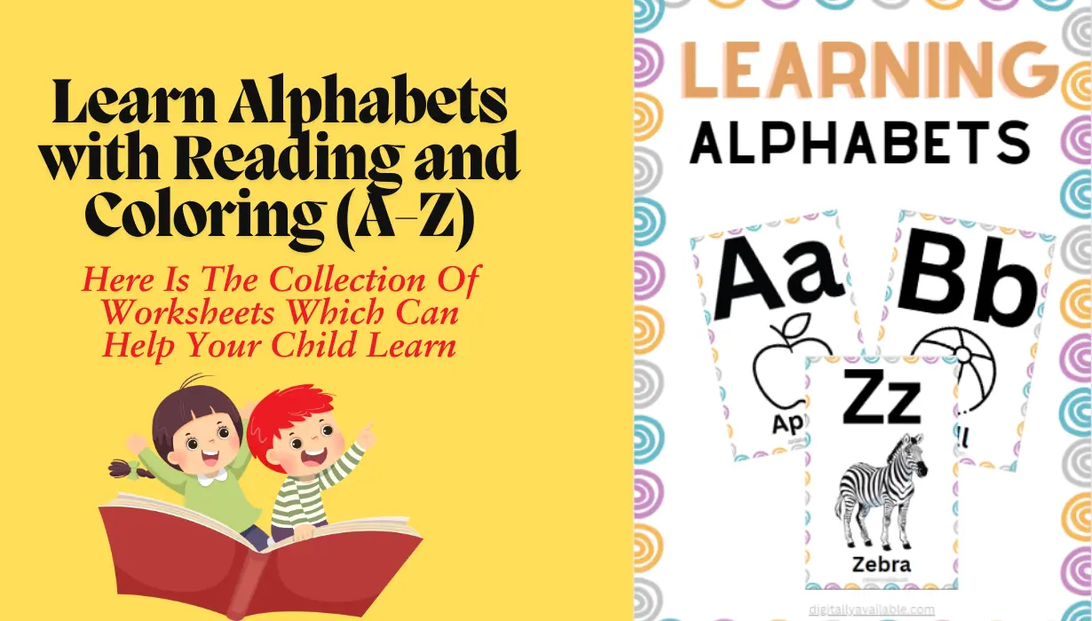 Learn Alphabets with Reading and Coloring (A-Z)